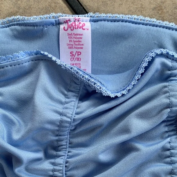 Justice Light Blue Ruffle Top - Picture 2 of 12